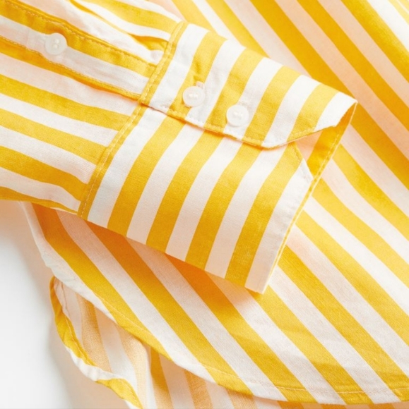 BNWT H&M Linen Cotton Blend Button Down Shirt, US S - Picture 13 of 13